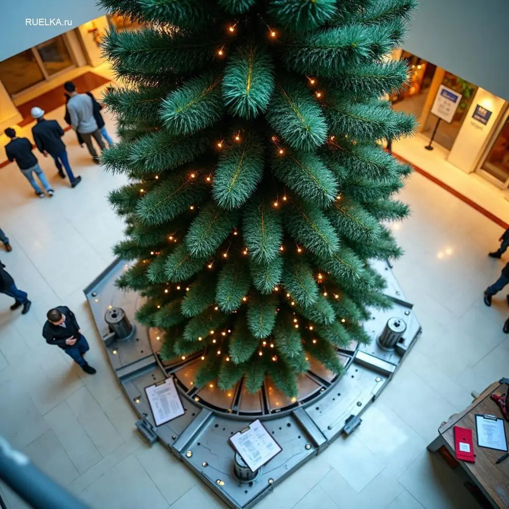 Сравнительные характеристики крупногабаритных искусственных ёлок для уличного и интерьерного оформления